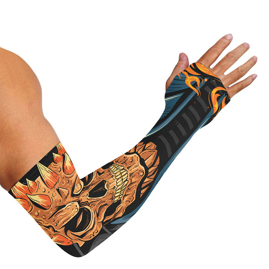 Fire Punk Devil Print Sun Protection Arm Sleeves