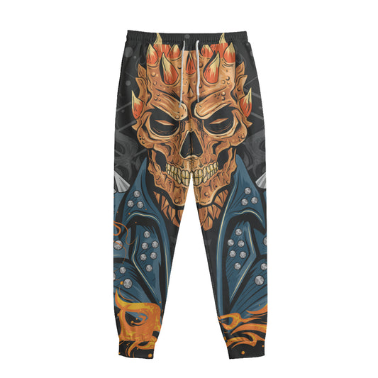 Fire Punk Devil Print Sweatpants