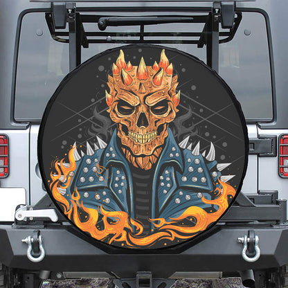 Fire Punk Devil Print Tire Cover