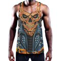 Fire Punk Devil Print Men's Workout Tank Top