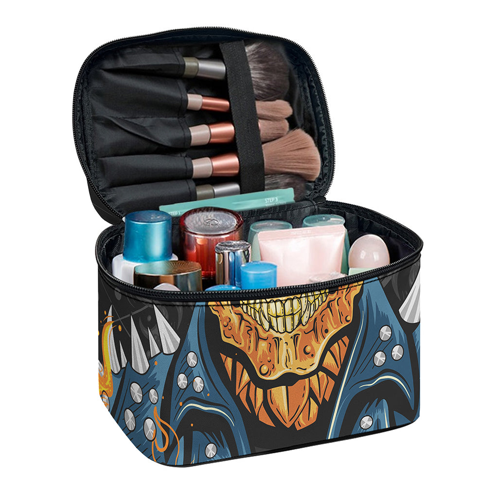 Fire Punk Devil Print Travel Makeup Bag
