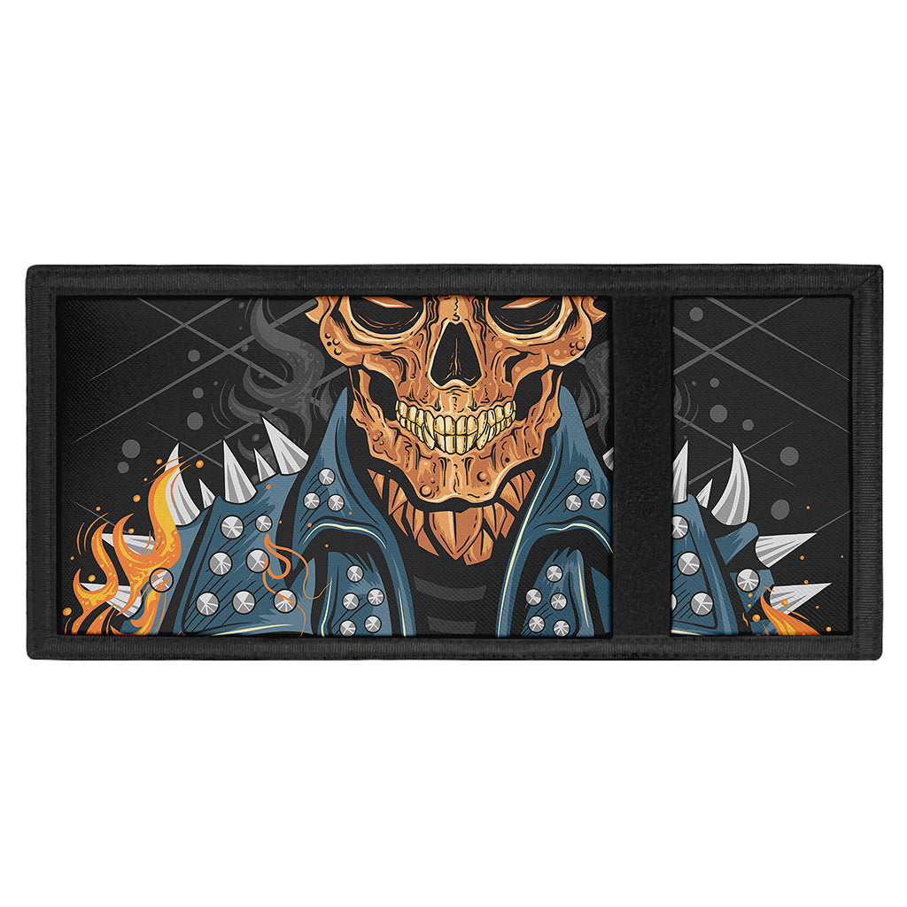 Fire Punk Devil Print Trifold Wallet