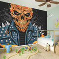 Fire Punk Devil Print Wall Sticker
