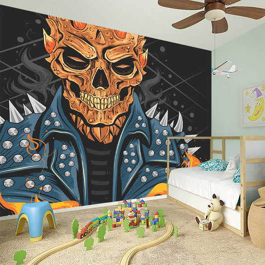 Fire Punk Devil Print Wall Sticker