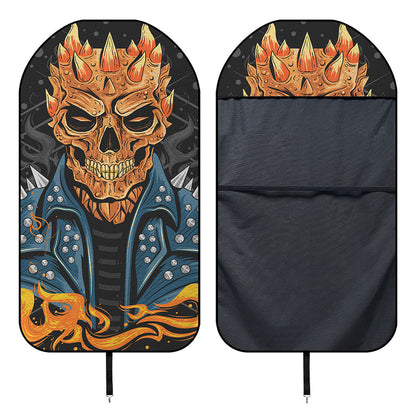 Fire Punk Devil Print Waterproof Car Seat Cover