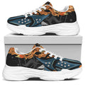 Fire Punk Devil Print White Chunky Shoes