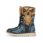 Fire Punk Devil Print Winter Boots