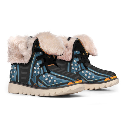 Fire Punk Devil Print Winter Boots