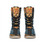 Fire Punk Devil Print Winter Boots