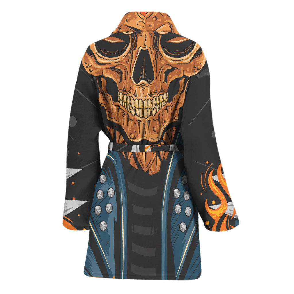 Fire Punk Devil Print Women's Bathrobe