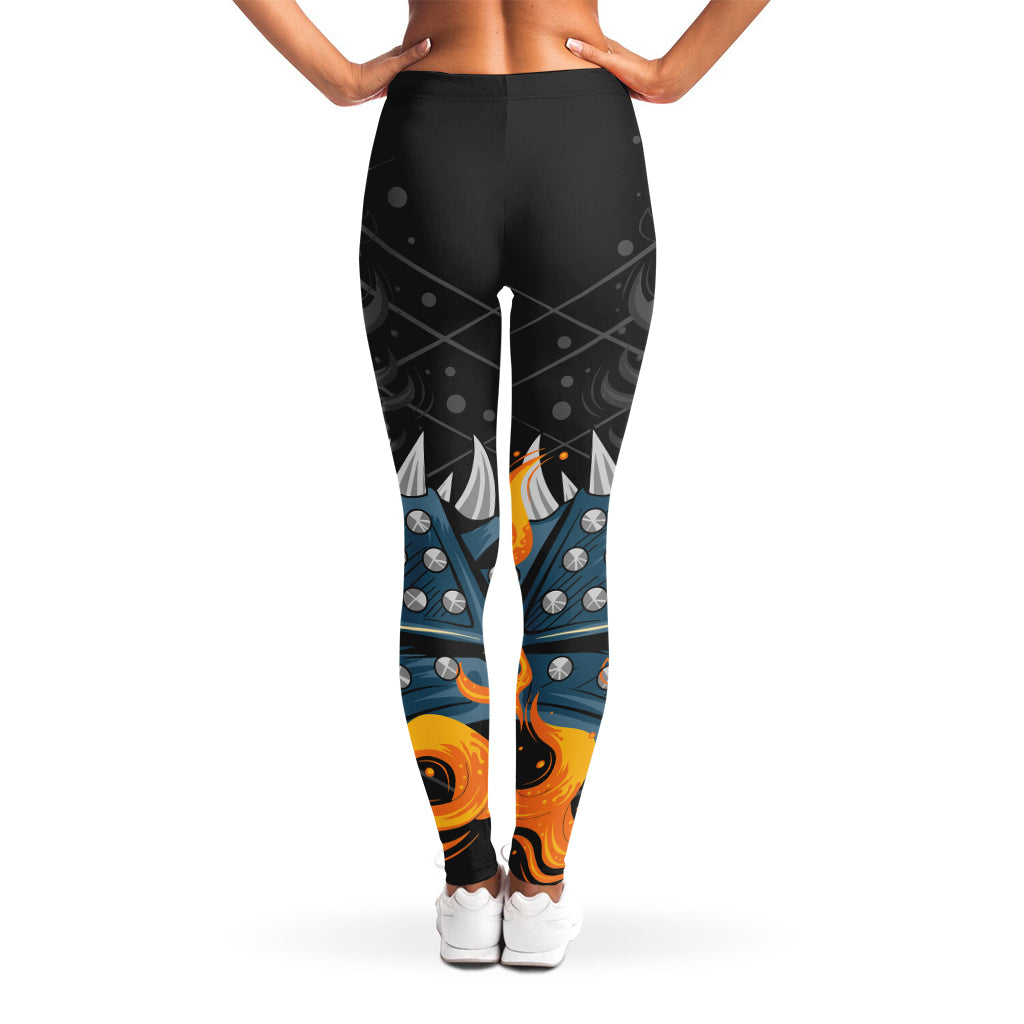 Fire Punk Devil Print Women's Leggings