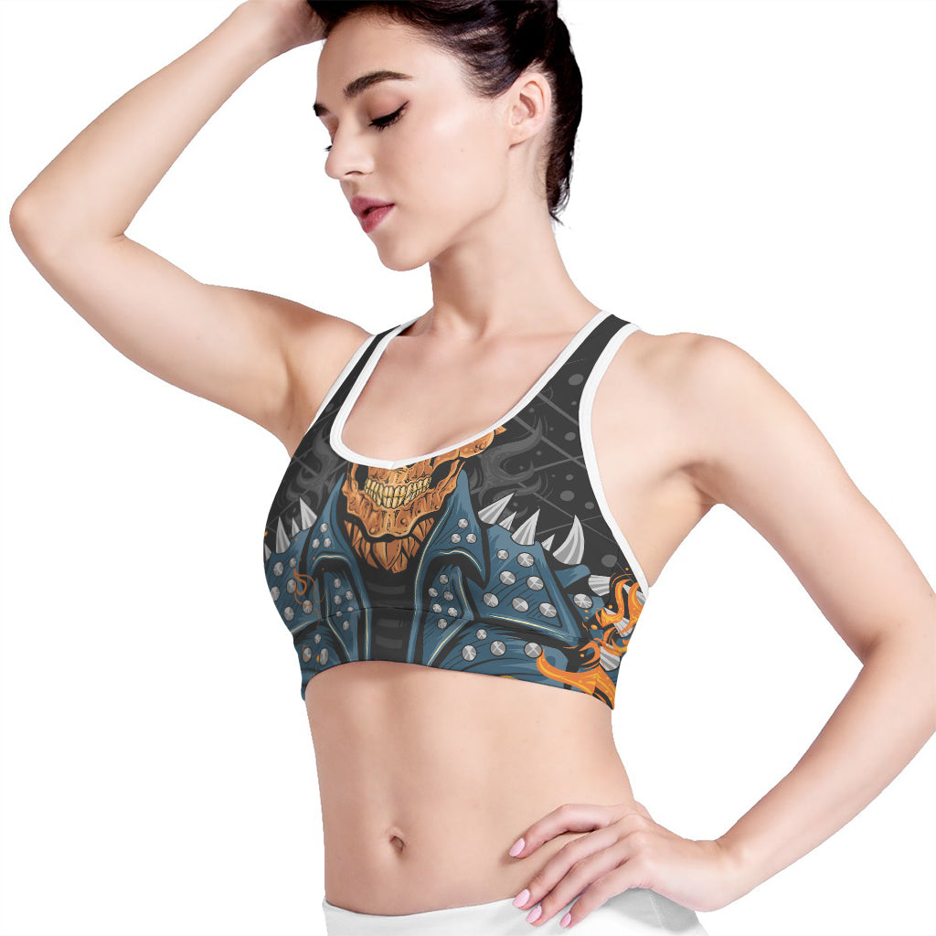 Fire Punk Devil Print Women's Sports Bra