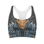Fire Punk Devil Print Women's Sports Bra