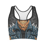 Fire Punk Devil Print Women's Sports Bra