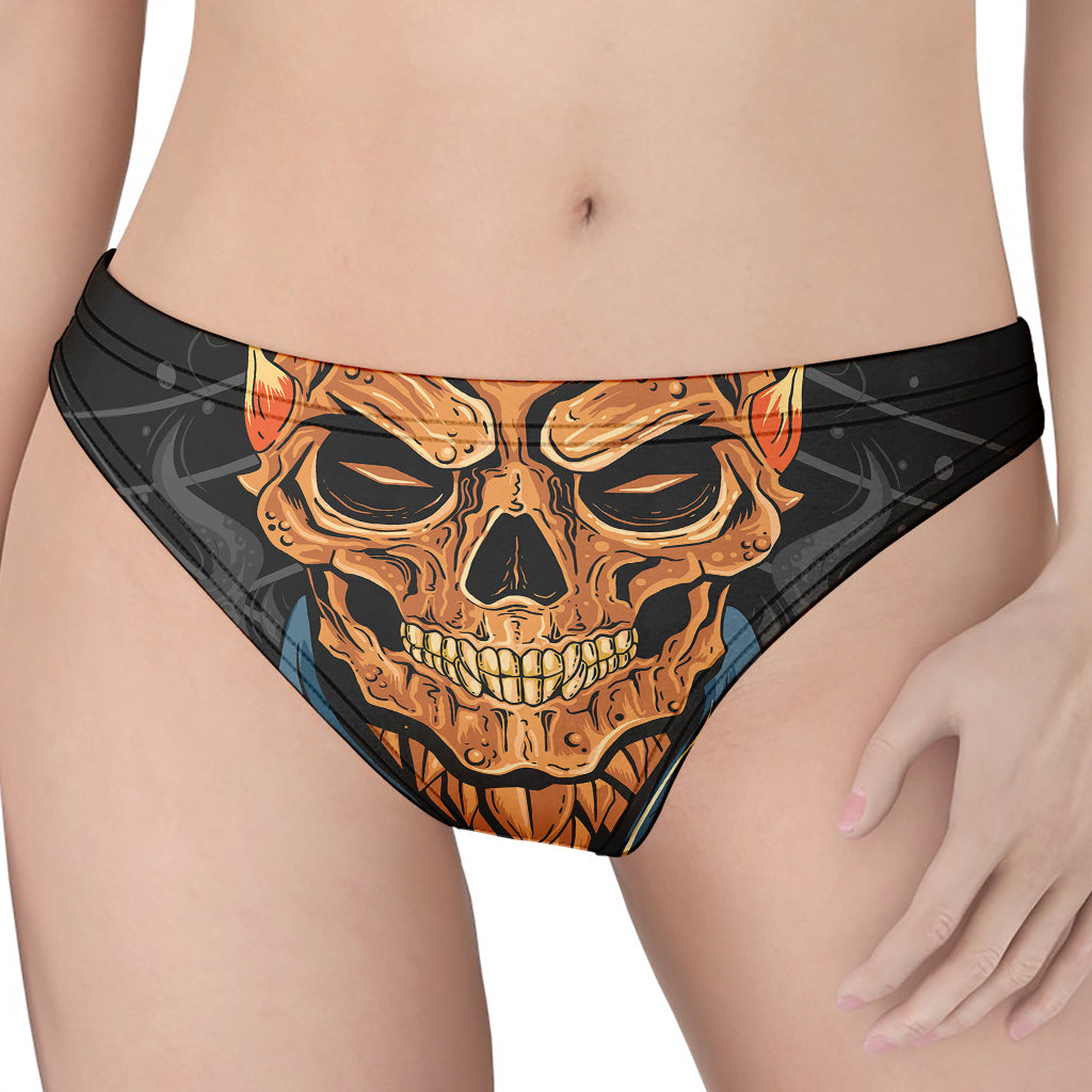 Fire Punk Devil Print Women's Thong