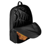Fire Skull Print 17 Inch Backpack