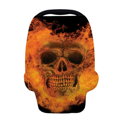 Fire Skull Print Baby Seat Cover