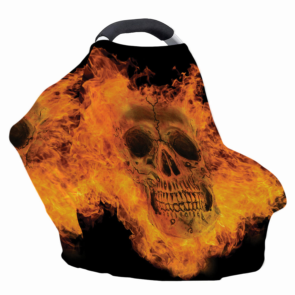 Fire Skull Print Baby Seat Cover