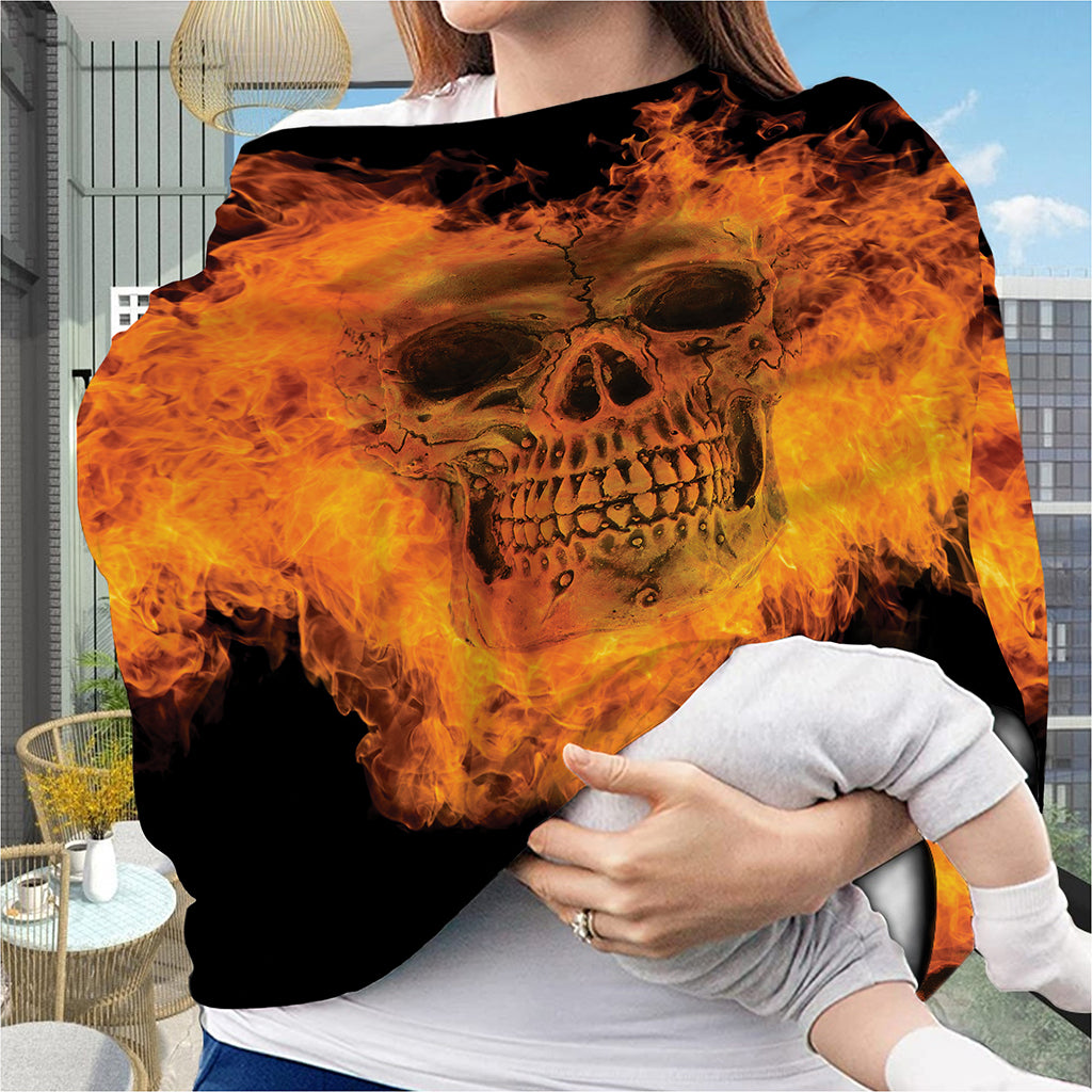 Fire Skull Print Baby Seat Cover