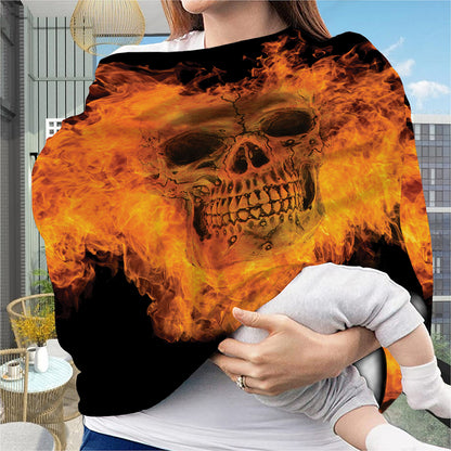 Fire Skull Print Baby Seat Cover