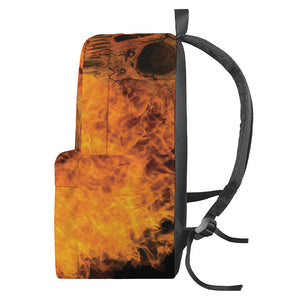 Fire Skull Print Backpack