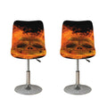 Fire Skull Print Bar Stool Covers