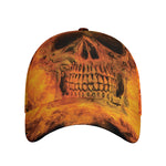 Fire Skull Print Baseball Cap