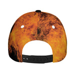 Fire Skull Print Baseball Cap