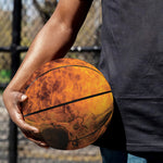 Fire Skull Print Basketball