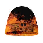 Fire Skull Print Beanie