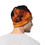 Fire Skull Print Beanie