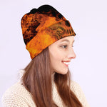 Fire Skull Print Beanie