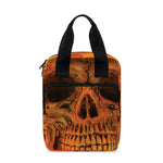 Fire Skull Print Bible Tote Bag
