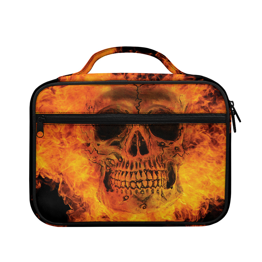 Fire Skull Print Briefcase Bible Bag