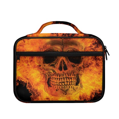 Fire Skull Print Briefcase Bible Bag