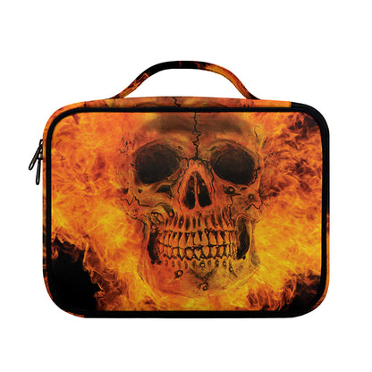Fire Skull Print Briefcase Bible Bag