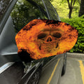 Fire Skull Print Car Side Mirror Covers
