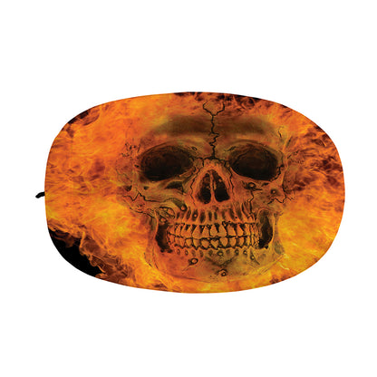 Fire Skull Print Car Side Mirror Covers