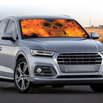 Fire Skull Print Car Windshield Sun Shade