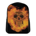 Fire Skull Print Casual Backpack