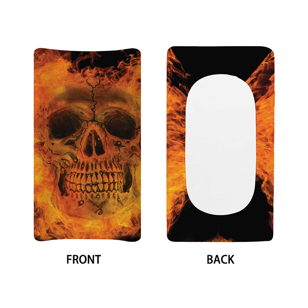 Fire Skull Print Changing Pad Cover
