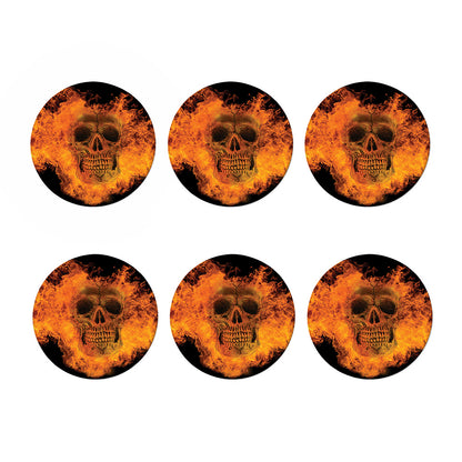 Fire Skull Print Coaster Set