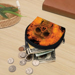 Fire Skull Print Coin Purse