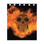 Fire Skull Print Curtain