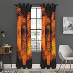 Fire Skull Print Curtain