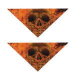 Fire Skull Print Dog Bandana