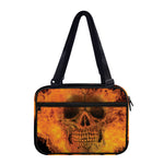 Fire Skull Print Double Strap Bible Bag