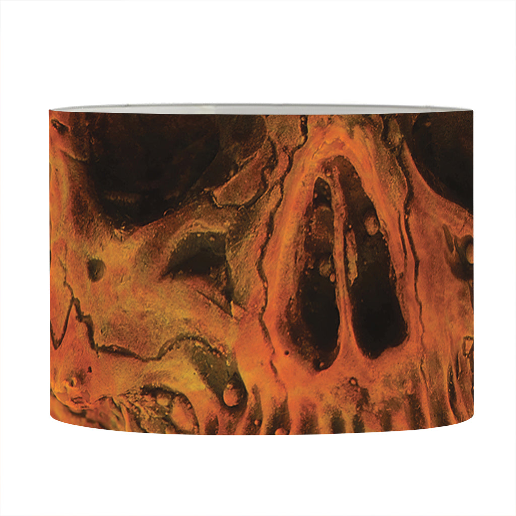 Fire Skull Print Drum Lamp Shade