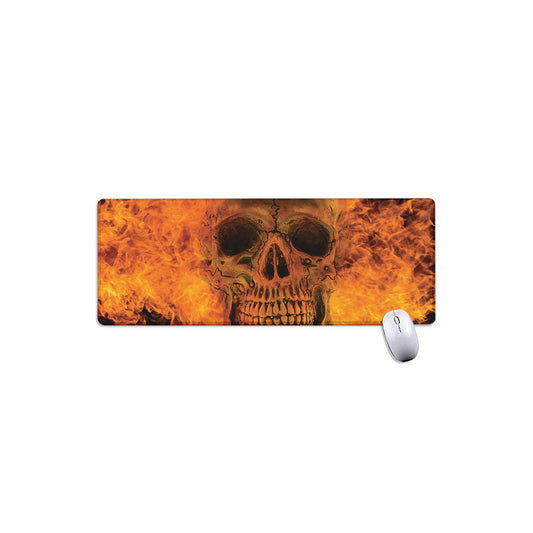Fire Skull Print Extended Mouse Pad