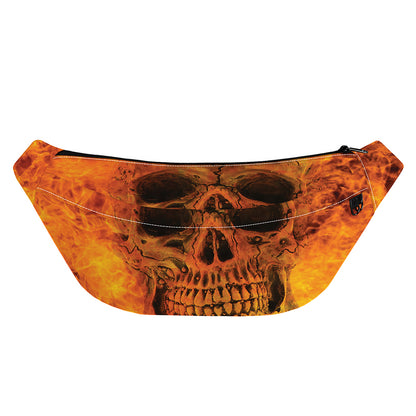 Fire Skull Print Fanny Pack